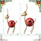 Set of 2 Christmas Metal Bells Reindeer Table Décor or Floor Décor